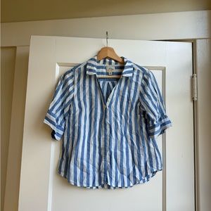 Jcrew short sleeve striped button down